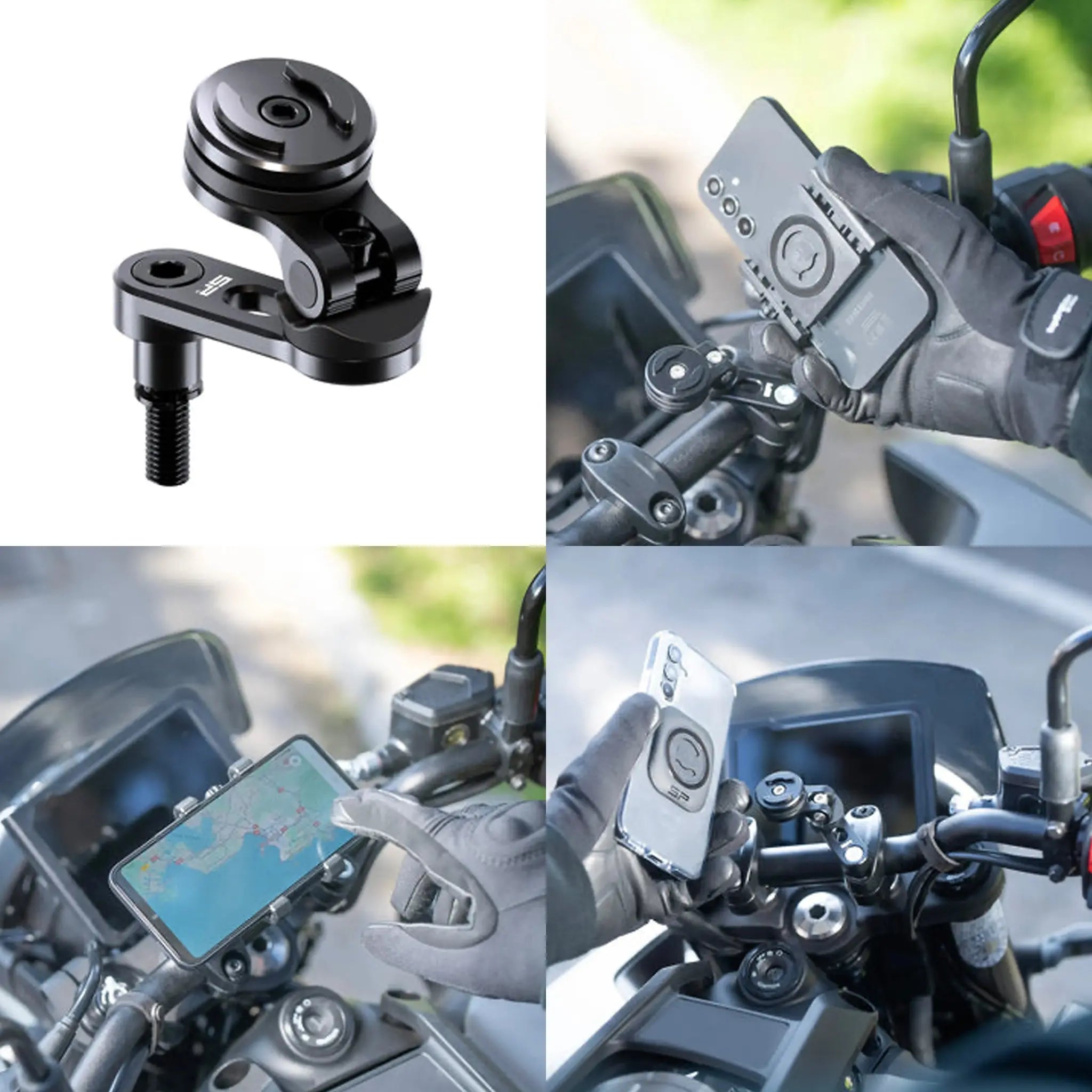 SP Moto Bundle S9/S8 - Supporto Universale Con Meccanismo Twist-To-Lock Per Telefono Su Bici, Moto E Auto - 4