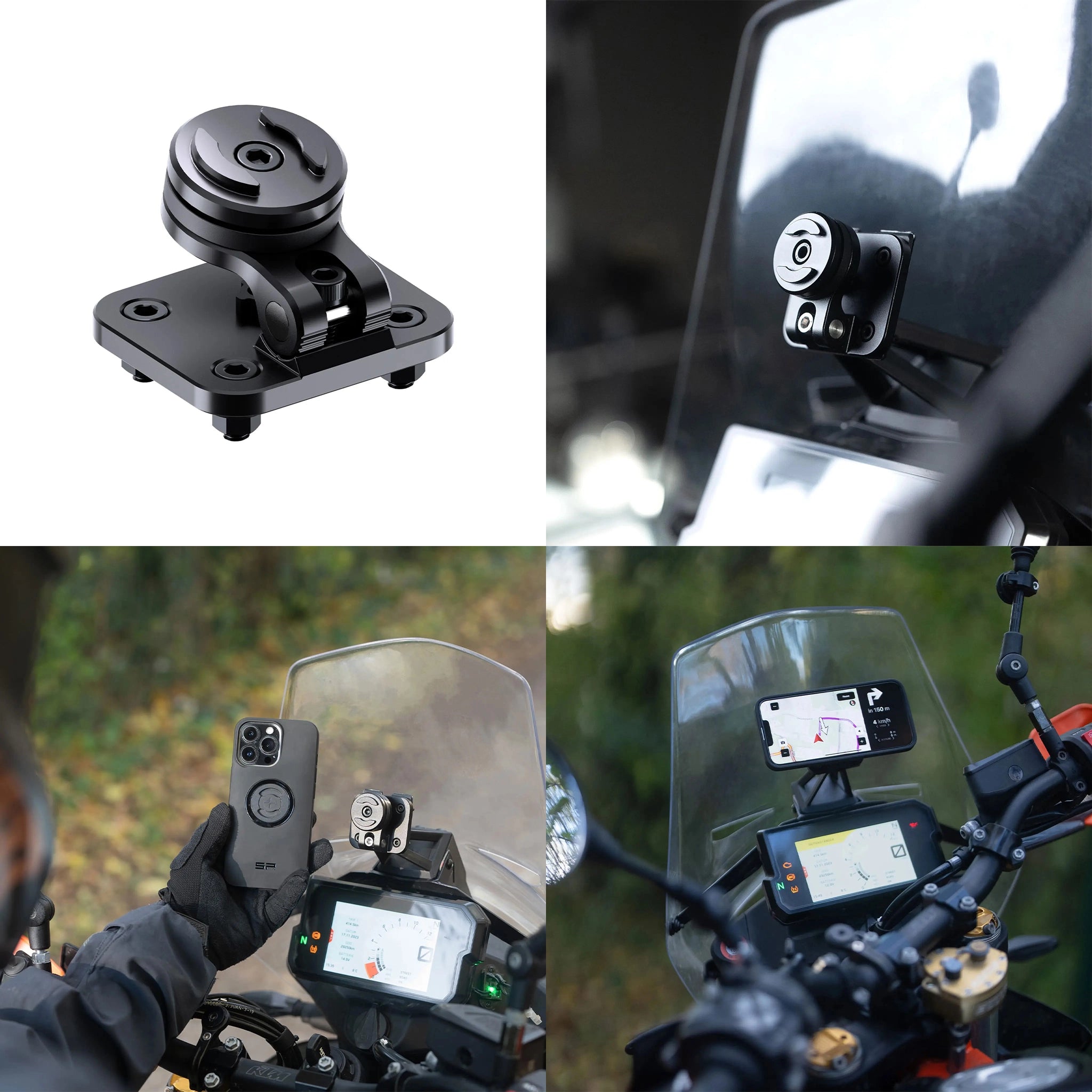 SP Connect Bundle S9/S8 | Supporto Universale Per Moto, Bici E Auto Con Sistema Twist-To-Lock
