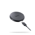 Black wireless charging pad with USB-C cable